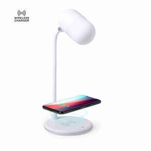 Lámpara de mesa Multifunción con Cargador QI y Altavoz - Klack Europe