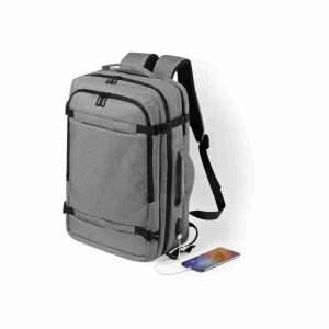 Mochila porta documentos Klack con bolsillo antirrobo y conexión USB para carga de dispositivos móviles - Klack Europe