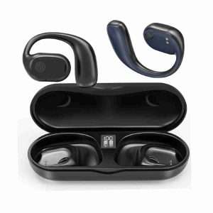 Auriculares Klack Bluetooth 5.3 por conducción osea con funda de carga -  12 horas -  impermeables -  inalámbricos para iPhone -  Android y PC -  conciencia de entorno - Klack Europe