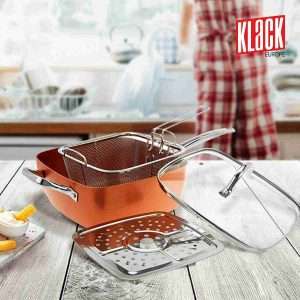 Sartén cuadrada de 24cm con accesorios Klack® - Klack Europe