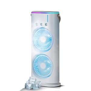 Ventilador Torre Klack Aqua con Nebulización – Aire Acondicionado Portátil, Enfriador Evaporativo Recargable por USB - Klack Europe
