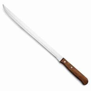 Cuchillo Jamonero Klack con Hoja de 250 mm en Acero Inoxidable -  Cuchillo afilado cortar jamón y carne -  óptimo un corte preciso jamón -  Mango madera comprimida - Klack Europe