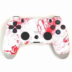 Mando P4 BLANCO/ROJO compatible con PS4 Play Station 4 - Klack Europe