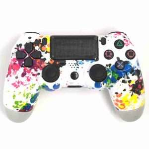 Mando P4 BLANCO/MULTICOLOR compatible con PS4 Play Station 4 - Klack Europe