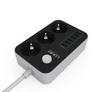 Regleta Alargador de enchufe con 6 USB - Klack Europe -  Protección contra sobrecargas - Klack Europe