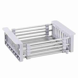 Escurridor de platos Klack extensible sobre el fregadero -  colador expandible para frutas y verduras -  cesta para cocina - Klack Europe