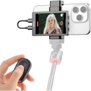 Pantalla Monitor Espejo Klack Vlog Selfie con kit de montaje, Aprovecha la calidad de la cámara trasera viendo todo lo que haces - Klack Europe