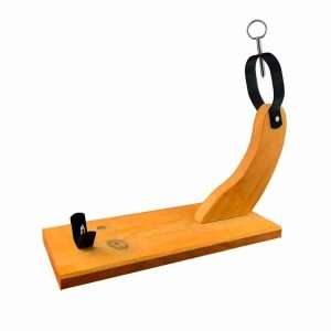 Jamonero de madera Klack - soporte para pata y paleta de jamón serrano e ibérico con agarres metálicos - fácil montaje -  24 x 40 x 16 - 5 cm - Klack Europe