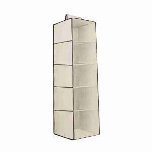 Organizador Armario Colgante y Plegable Klack con 5 estantes -  30x30x100 cm - Klack Europe