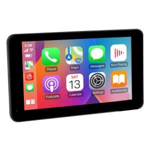 Pantalla para Coche Táctil Inalámbrica Klack Universal de 7" con Carplay -  Android Auto -  MirrorLink -  Bluetooth -  USB -  Tarjeta y Transmisor FM - Reproductor Multimedia Portátil - Klack Europe