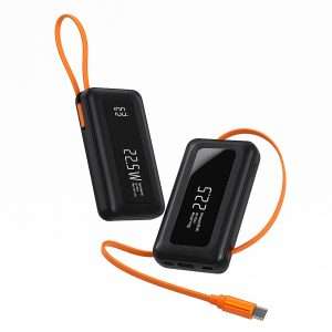 PowerBank, Batería Externa Klack 10000 mAh con cable retráctil y adaptador para iPhone – Carga rápida 22.5W - Klack Europe
