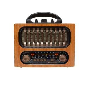 Radio Retro Klack Portátil – Efecto Madera, FM/AM, Altavoz Bluetooth, USB y MicroSD | Funciona con Pilas o Batería - Klack Europe