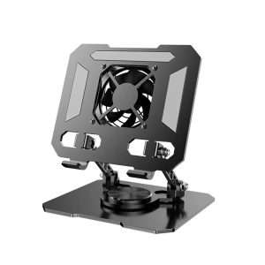 Soporte con refrigeración Klack multifuncional para tablet y portátil, soporte de elevación ajustable y plegable de escritorio - Klack Europe