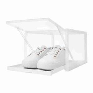 Caja de almacenamiento para zapatos Klack auto-extensible: transparente -  apilable y de tamaño ideal (33.2 x 25.8 x 18.3 cm) - Klack Europe