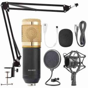 Microfono Condensador Profesional Potente Bmklack800 Dorado - Klack Europe