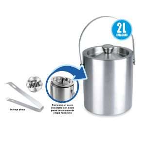 Cubitera Klack para Hielo con Doble pared de Aislamiento y capacidad de 2 ó 3 Litros