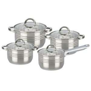 Set de Ollas Klack 8 Piezas de Acero Inoxidable con Tapas, Apto para Inducción y Lavavajillas - Klack Europe