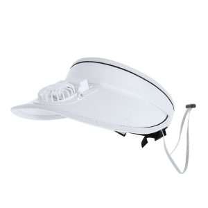 Visera con Ventilador Klack Recargable Ajustable con 3 Velocidades y Batería 150 mAh - Blanco - Klack Europe