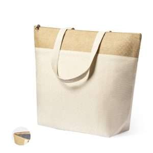 Bolsa térmica Linax de algodón y yute con capacidad 13 L - Klack Europe