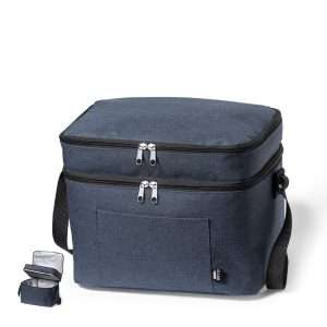 Nevera RPET 14L con dos compartimentos y diseño sostenible - Klack Europe