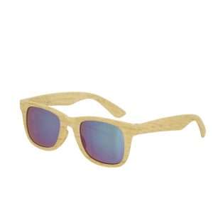 Gafas de sol Sailek con montura madera y lentes espejo verde - Klack Europe