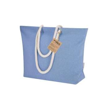 Bolsa de algodón reciclado Coulan con asas largas y diseño trenzado - Klack Europe