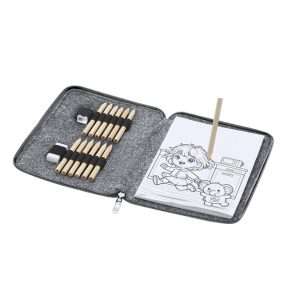 Set de lápices de colores Shepher con estuche de fieltro RPET - Klack Europe