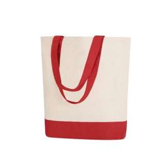 Bolsa de algodón Heleta 280 g/m² con asas largas y bolsillo - Klack Europe