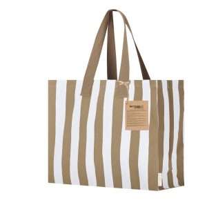 Bolsa de Algodón Reciclado Marylis a rayas con asas reforzadas - Klack Europe
