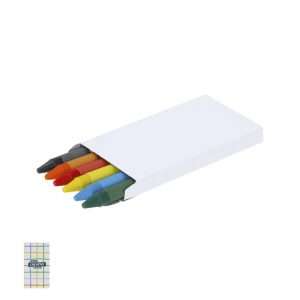 Set 6 ceras de colores en caja reciclada para impresión digital - Klack Europe