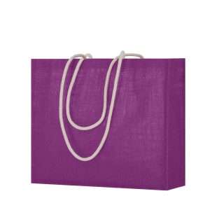 Bolsa de yute resistente con asas de algodón largas y reforzadas - Klack Europe