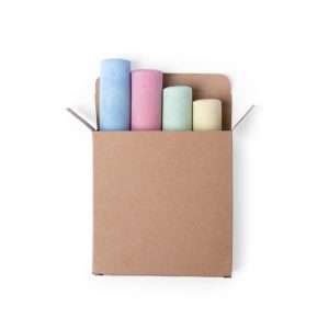 Caja de tizas XL colores surtidos en estuche reciclado - Klack Europe