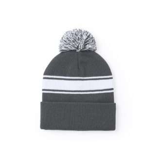 Gorro acrílico suave y cálido con diseño original y pom pom bicolor - Klack Europe