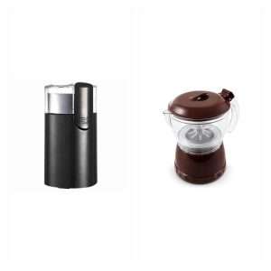 Pack Klack Café Recién Molido: molinillo y cafetera de microondas: 1 × Molinillo de café Klack - 50/60gr - 160W; 1 × Cafetera para Microondas Klack 6 Tazas con Filtro Reutilizable, Apta para Lavavajillas y Fácil de Usar