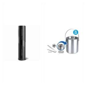 Pack Klack Vino en Casa: sacacorchos eléctrico y cubitera: 1 × Sacacorchos Eléctrico Automático con Cortacápsulas; 1 × Cubitera Klack para Hielo con Doble pared de Aislamiento y capacidad de 2 ó 3 Litros - 2 Litros